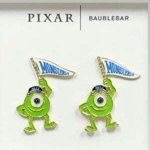 NWT ⚜️💚⚜️ DISNEY PIXAR x BAUBLEBAR Monsters Inc. Mike Wazowski Earrings